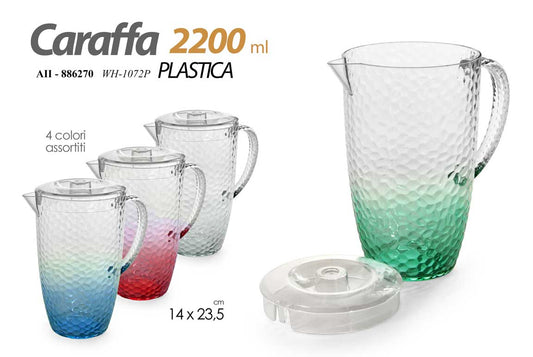 GICOS CARAFFA PLASTICA 400ML CM.14X23,5 COLORI ASSORTITI