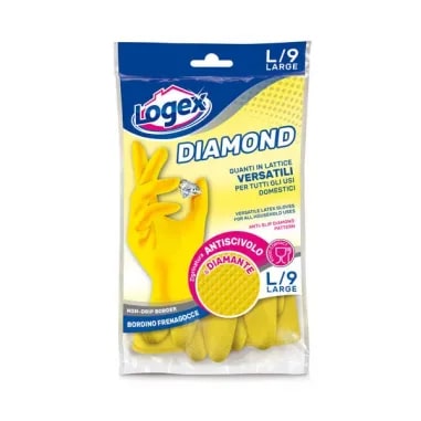 LOGEX DIAMOND GUANTI IN LATTICE ANTISCIVOLO L/9 LARGE