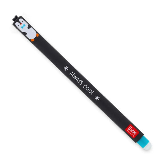 LEGAMI MILANO PENNA GEL CANCELLABILE 0,7MM PENGUIN "ALWAYS COOL" INCHIOSTRO TURCHESE