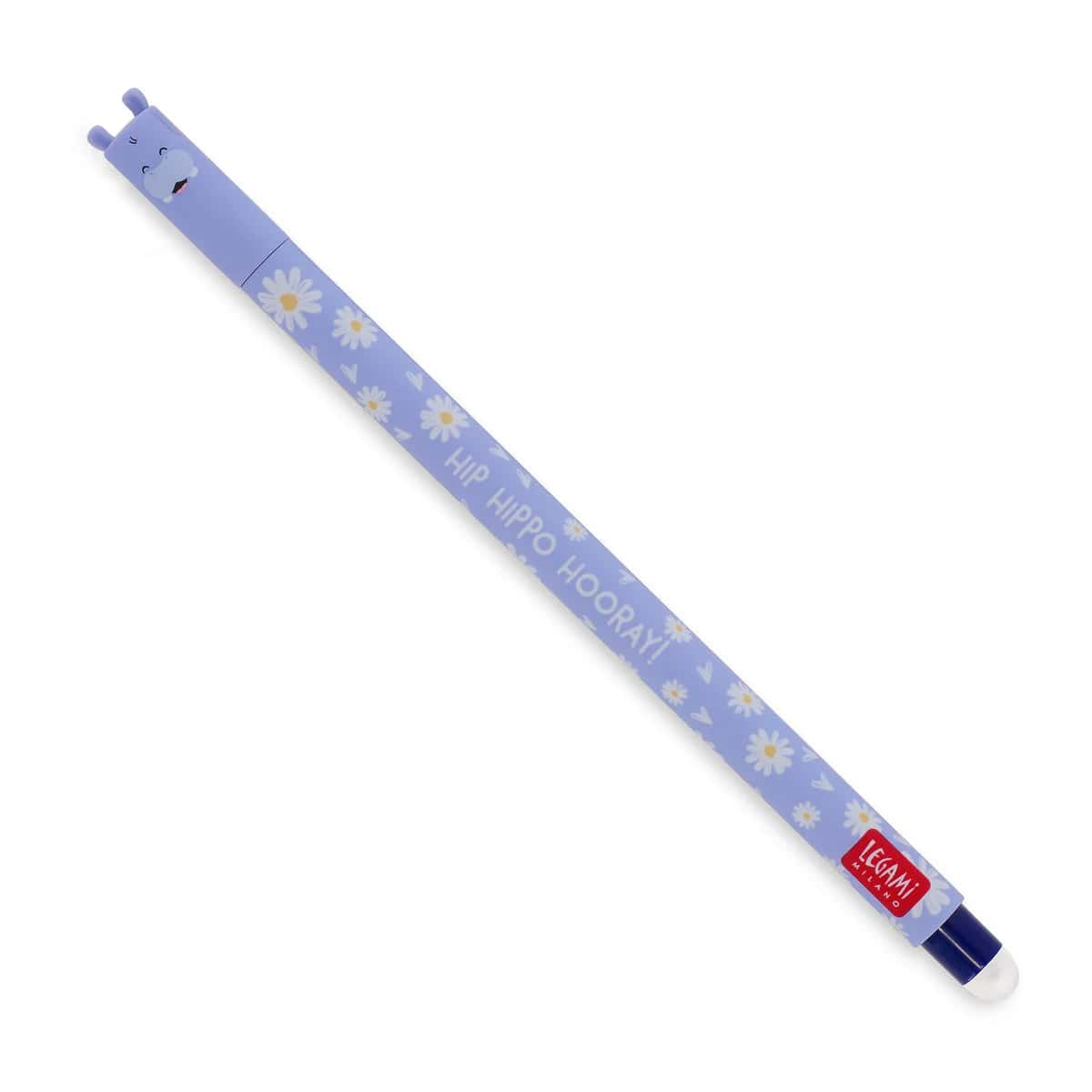 LEGAMI MILANO PENNA GEL CANCELLABILE 0,7MM HIPPO "HIP HIPPO HOORAY" INCHIOSTRO BLU