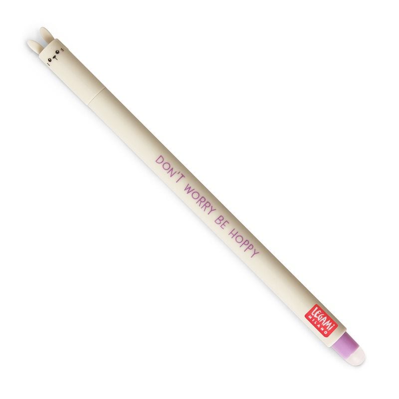 LEGAMI MILANO PENNA GEL CANCELLABILE 0,7MM BUNNY "DON'T WORRY BE HOPPY" INCHIOSTRO VIOLA
