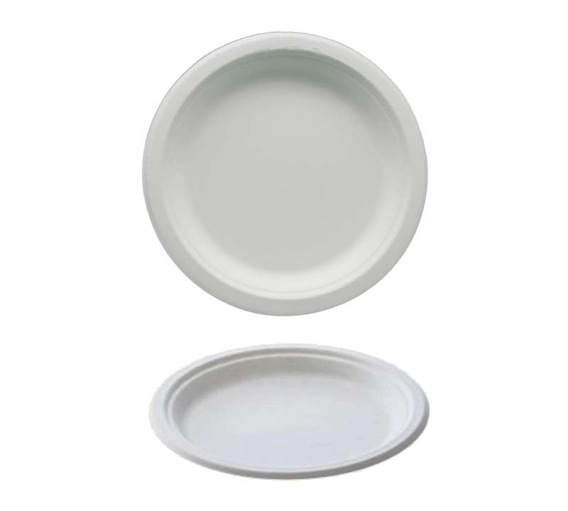 BYO 50 PIATTI PIANI TONDI CM.22,5 BIODEGRADABILI POLPA DI CELLULOSA
