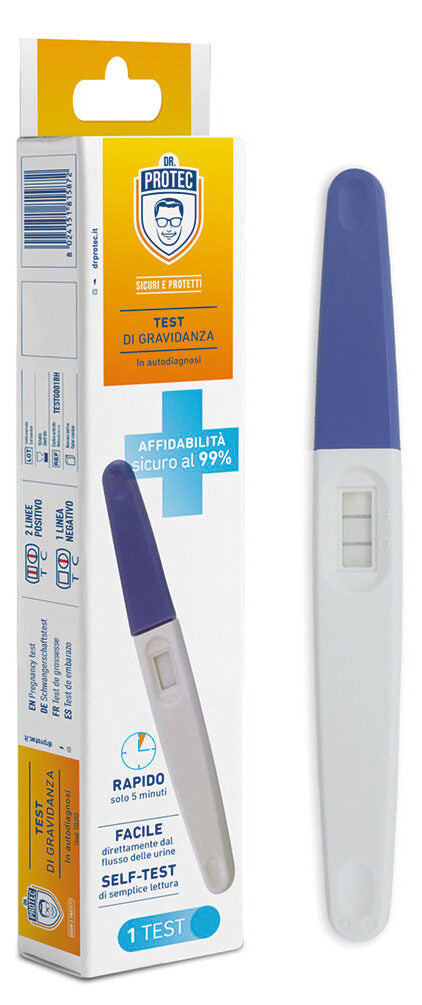 DR. PROTECT TEST DI GRAVIDANZA IN AUTODIAGNOSI RAPIDO 5 MINUTI 1 TEST