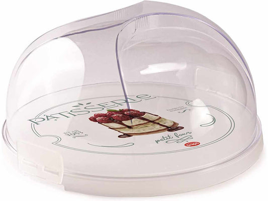 SNIPS PORTA DOLCI PATISSERIE CON MANIGLIE E VASSOIO IN PLASTICA CM.24