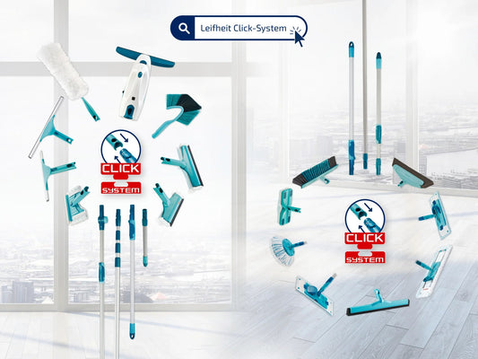 LEIFHEIT MANICO TELESCOPICO IN ACCIAIO PER SISTEMI 75-135CM CLICK SYSTEM