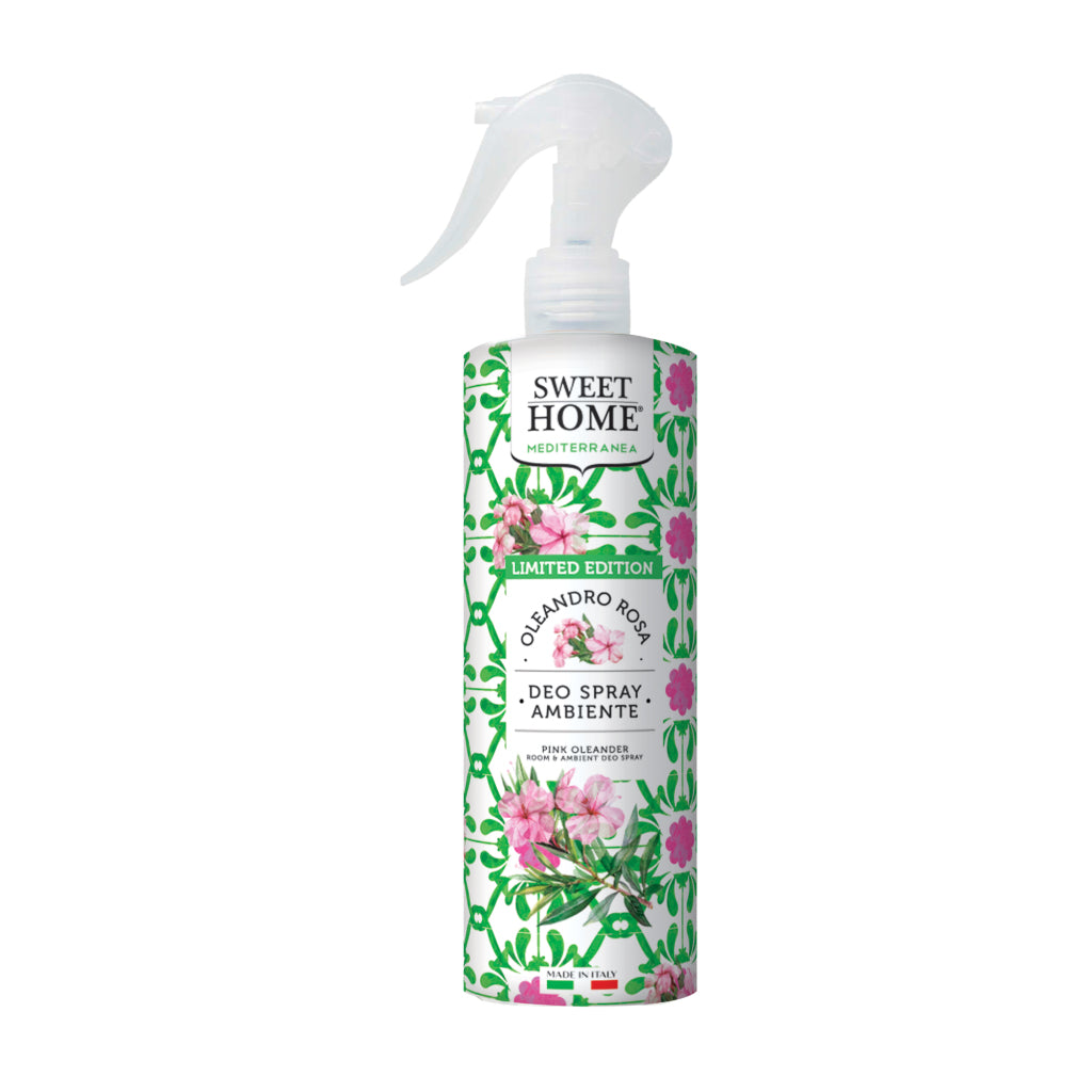 SWEET HOME MEDITERRANEA DEO SPRAY AMBIENTE 250ML LIMITED EDITION OLEANDRO ROSA
