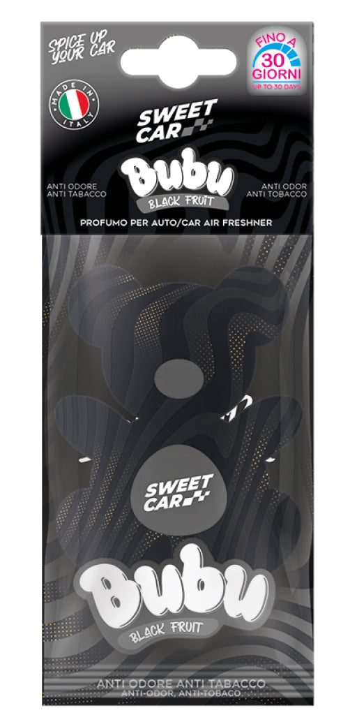 SWEET CAR BUBU PROFUMO AUTO IN CARTONFELTRO BLACK FRUIT