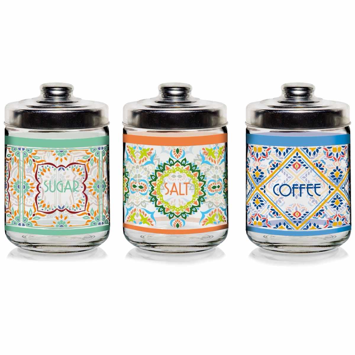 CERVE VALENCIA SET 3 BARATTOLI 800CC SALE-ZUCCHERO-CAFFE