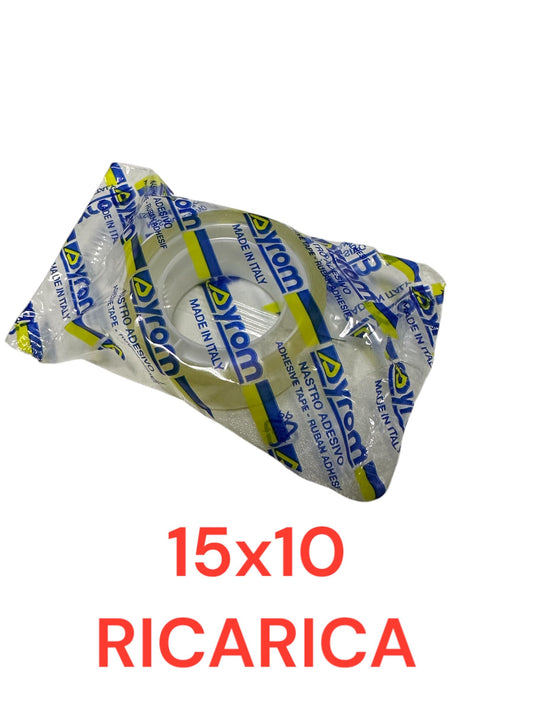 SYROM NASTRO ADESIVO TRASPARENTE 15X10 RICARICA