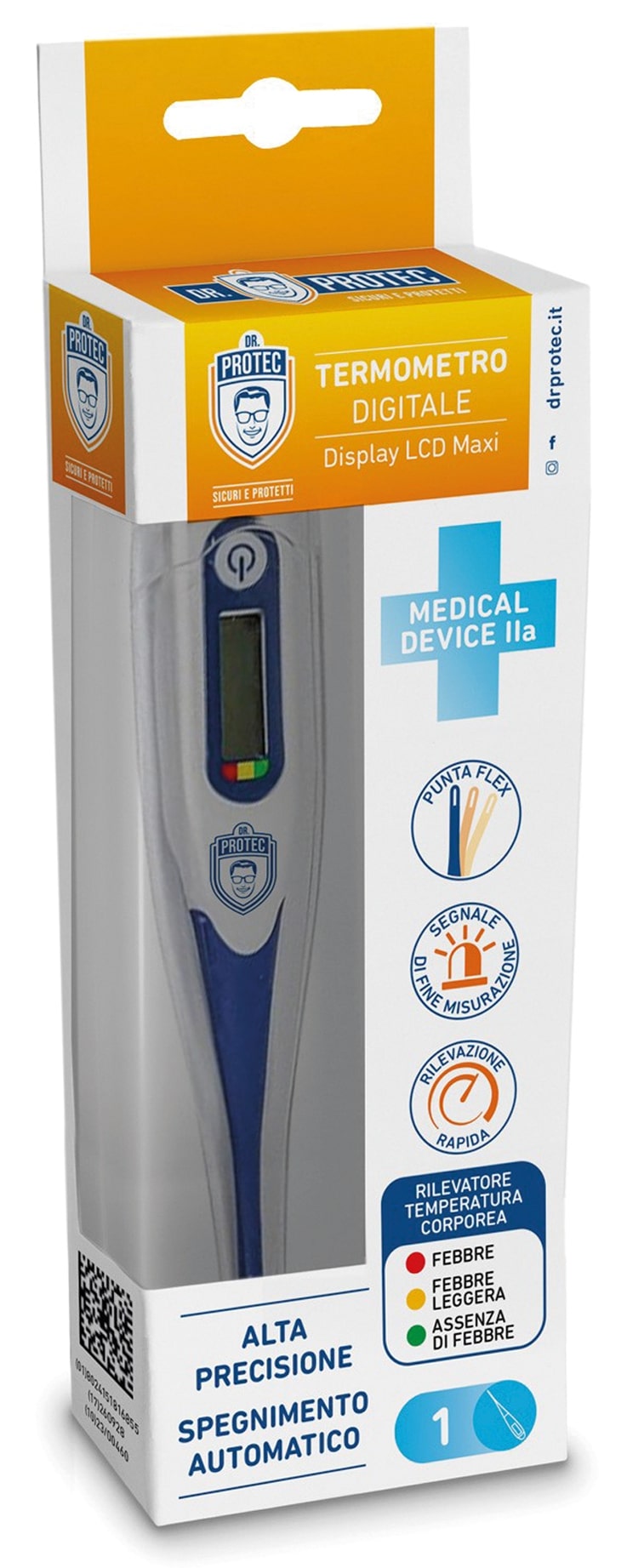 DR. PROTECT TERMOMETRO DIGITALE DISPLAY LCD MAXI