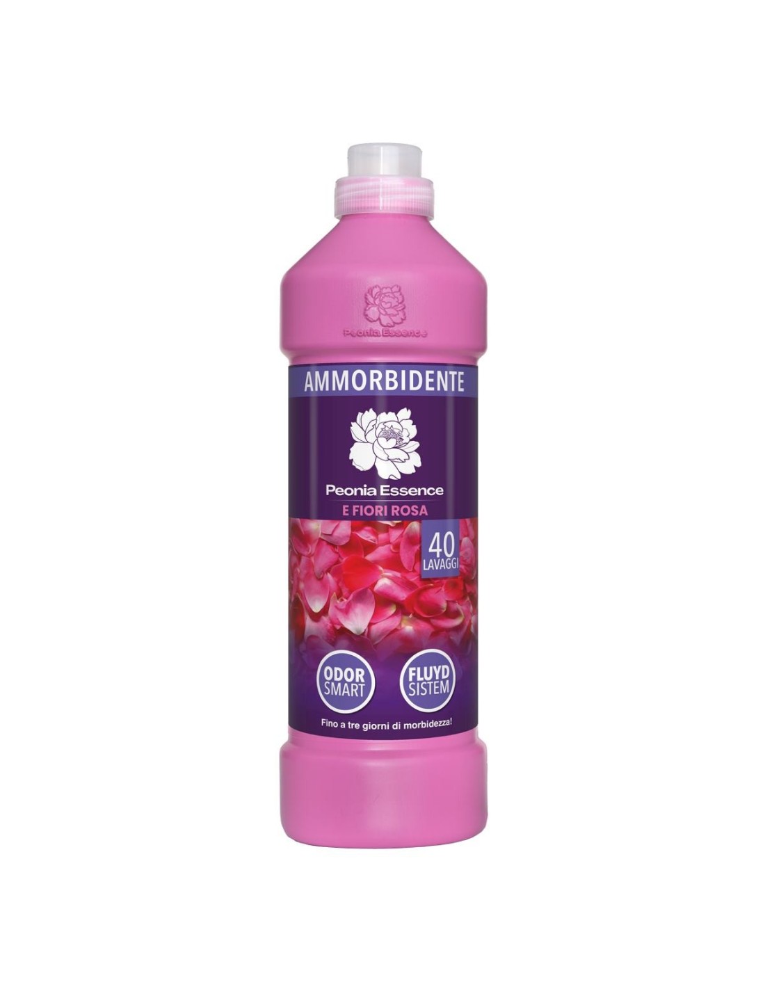 PEONIA ESSENCE DETERSIVO LAVATRICE 1L 33 LAVAGGI PEONIA E FIORI ROSA