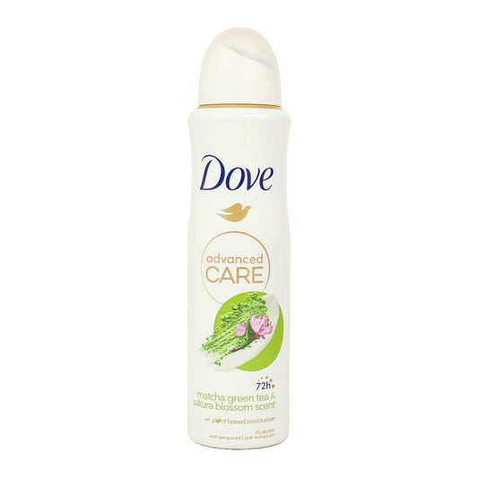 DOVE ADVANCED CARE DEO SPRAY 150ML MATCHA GREEN TEA & SAKURA BLOSSOM 72H