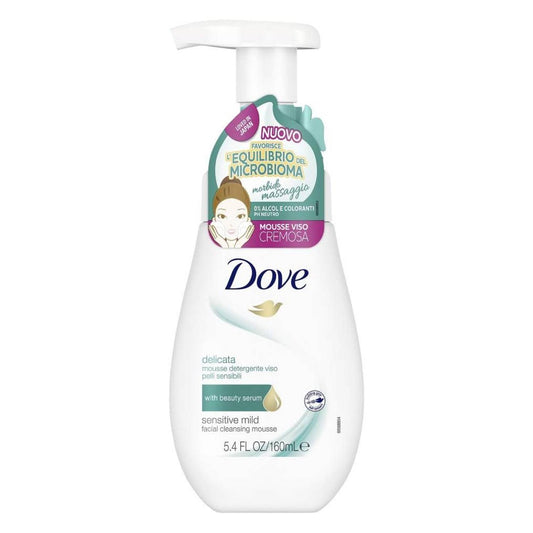 DOVE MOUSSE DETERGENTE VISO 160ML DELICATA PELLI SENSIBILI