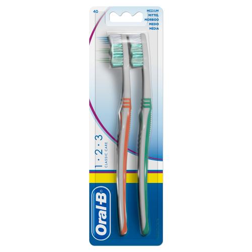 ORAL-B SPAZZOLINO 123 CLASSIC CARE MEDIO 40 2PZ