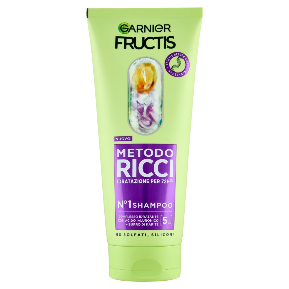 GARNIER FRUCTIS METODO RICCI N1 SHAMPOO 200ML IDRATAZIONE PER 72H