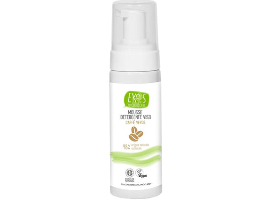 EKOS MOUSSE DETERGENTE VISO 150ML CAFFE' VERDE 98% OROGINE NATURALE