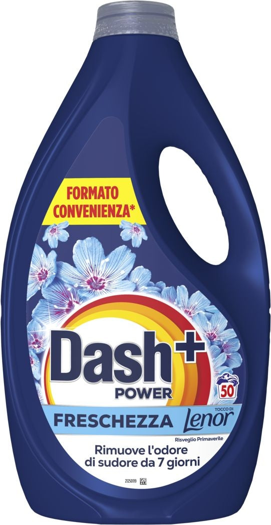 DASH + POWER LAVATRICE LIQUIDO 2,25L 50LAV. FRESCHEZZA DI LENOR RISVEGLIO PRIMAVERILE