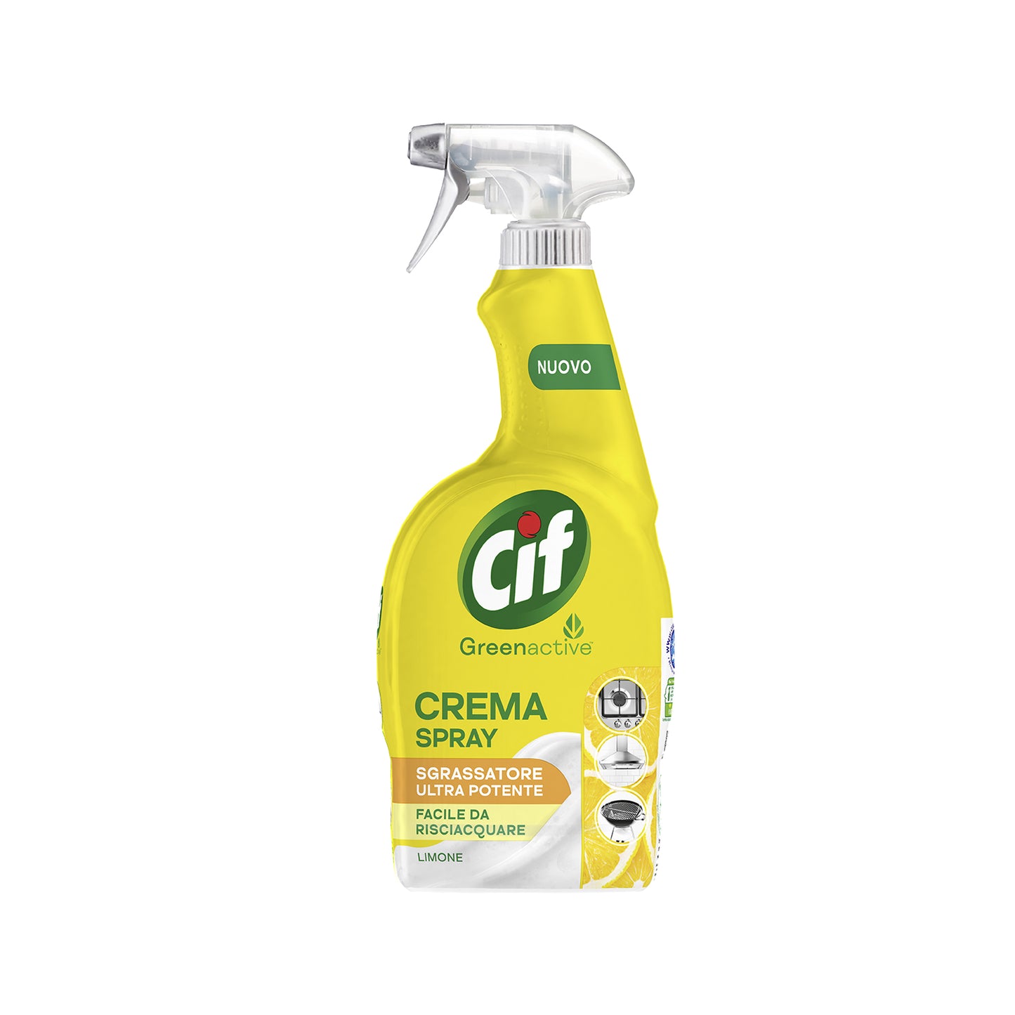 CIF GREEN ACTIVE CREMA SPRAY SGRASSATORE ULTRA POTENTE 650ML LIMONE