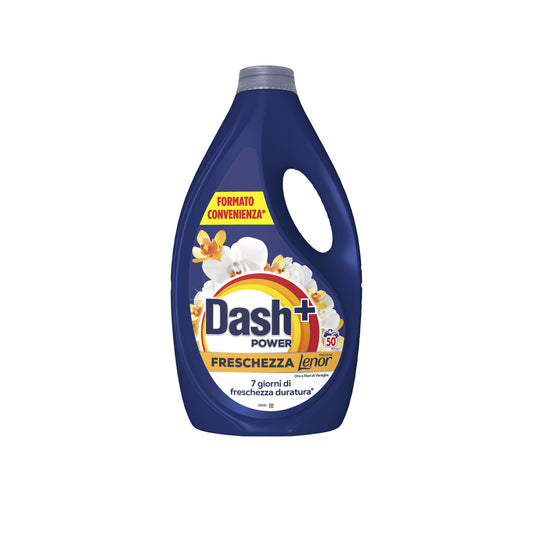 DASH + POWER LAVATRICE LIQUIDO 2,25L 50LAV. FRESCHEZZA DI LENOR ORO E FIORI DI VANIGLIA