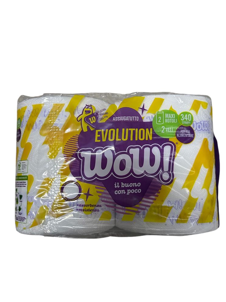 WOW BOBINA ASCIUGATUTTO EVOLUTION 340 STRAPPI 2 VELI 2 ROTOLI