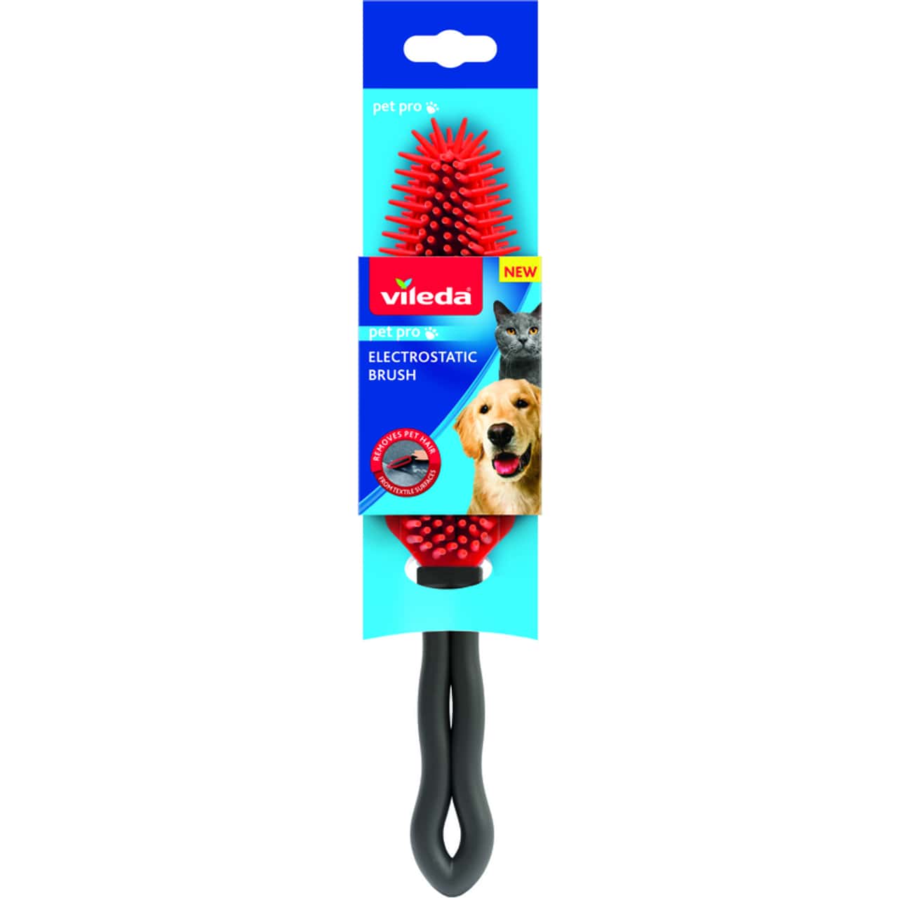 VILEDA PET PRO ELECTROSTATIC BRUSH SPAZZOLA ELETTROSTATICA SETOLE IN GOMMA