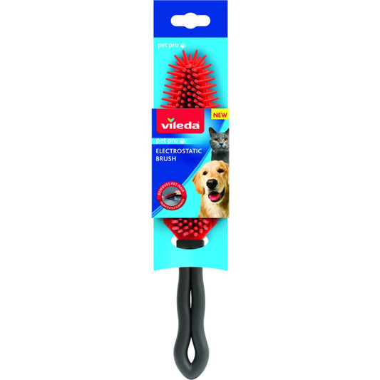 VILEDA PET PRO ELECTROSTATIC BRUSH SPAZZOLA ELETTROSTATICA SETOLE IN GOMMA