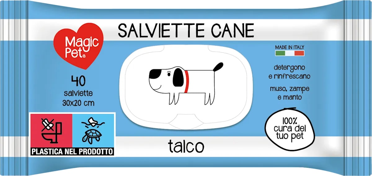 MAGIC PET SALVIETTE CANE CM.30X20 POP-UP 40PZ TALCO