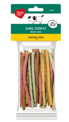 MAGIC PET BASIC INSTINCT SNACK CANE MUNCHY STICK 100G