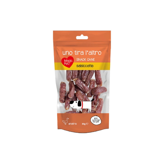 MAGIC PET UNO TIRA L'ALTRO SNACK CANE SALSICCETTE ANATRA 80G