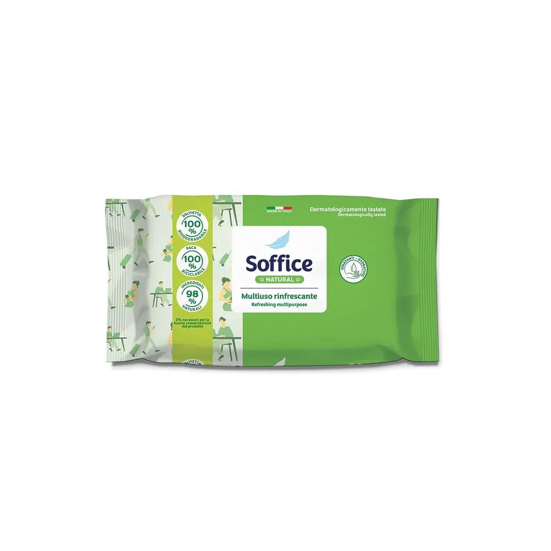 SOFFICE NATURAL MULTIUSO RINFRESCANTE SALVIETTE 20PZ