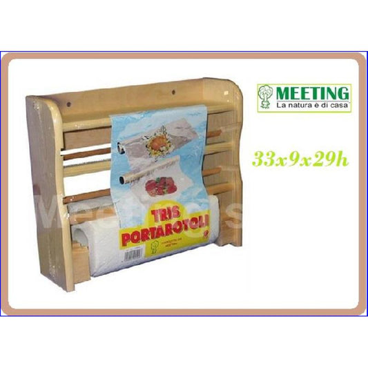 MEETING PORTAROTOLO TRIS IN LEGNO CHIARO A.151-CH