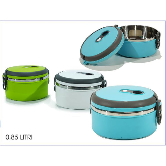 GENERAL TRADE LUNCH BOX ROTONDO 0,85L 1 SCOMPARTO ASSORTITO