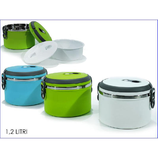 GENERAL TRADE LUNCH BOX ROTONDO 1,2L SCOMPARTO ASSORTITO