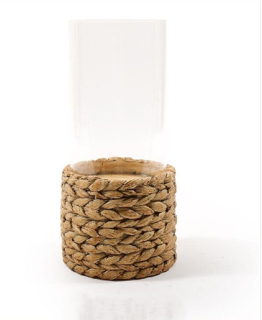 MERCURY PORTACANDELA IN CEMENTO CON VETRO CM.13X22H