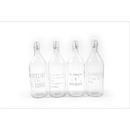 MERCURY BOTTIGLIA VETRO CON TAPPO ERMETICO 1L ASSORTITA