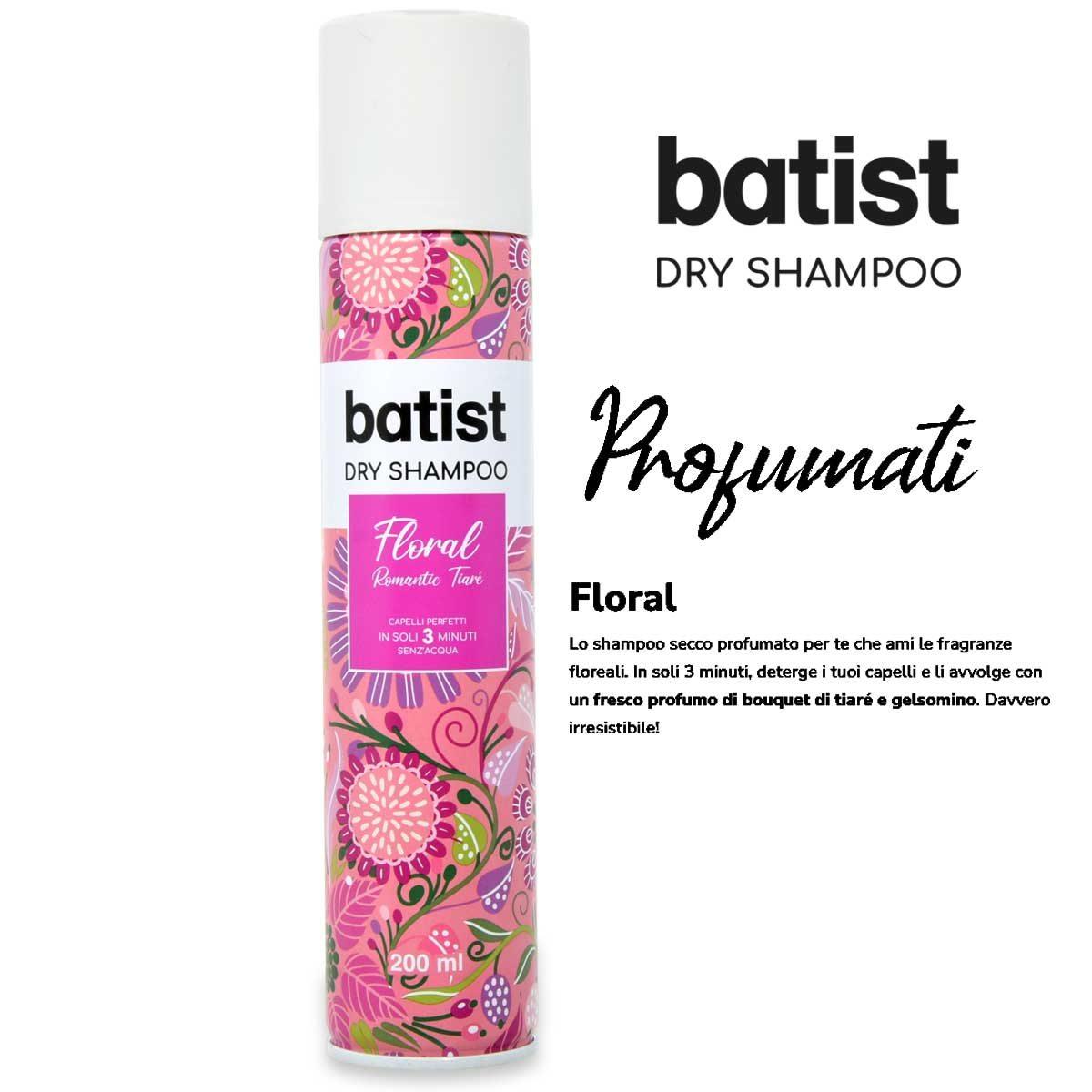 BATIST DRY SHAMPOO SENZ'ACQUA 200ML FLORAL ROMANTIC TIARE'