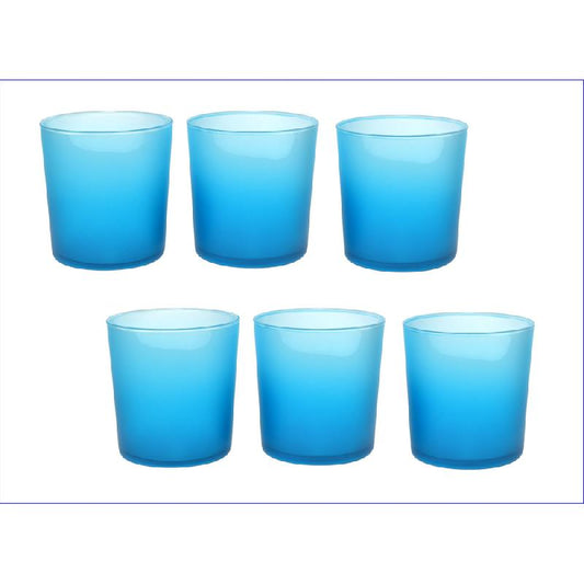 MERCURY VETRO COLOR SET 6 BICCHIERI 380ML BLU