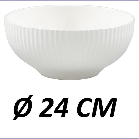 DIMO INSALATIERA STREAM CERAMICA BIANCA CM.24