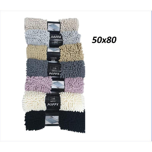 MASTRO BIANCO TAPPETO MICROFIBRA POPPY CM.50X80 COLORI ASSORTITI