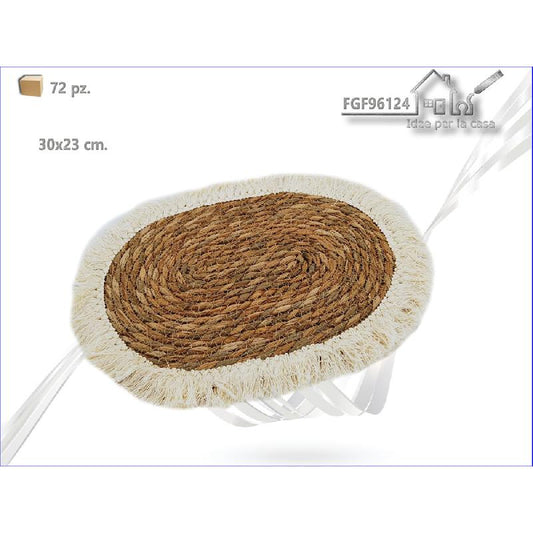 FGF SOTTOPIATTO OVALE IN TESSUTO E YUTA CM.30X23