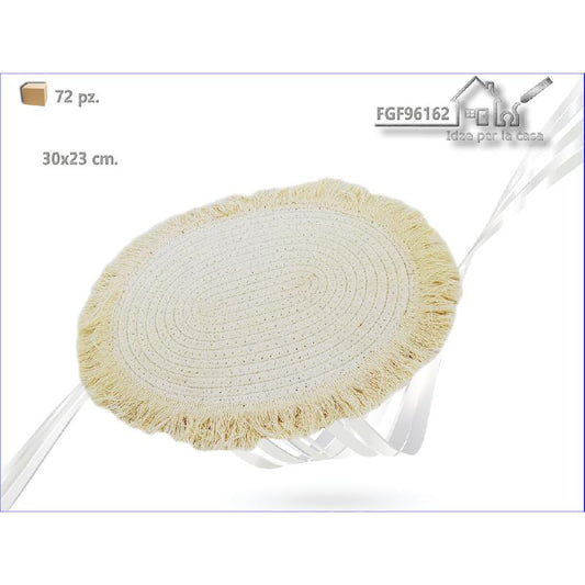 FGF SOTTOPIATTO OVALE IN TESSUTO CM.30X23