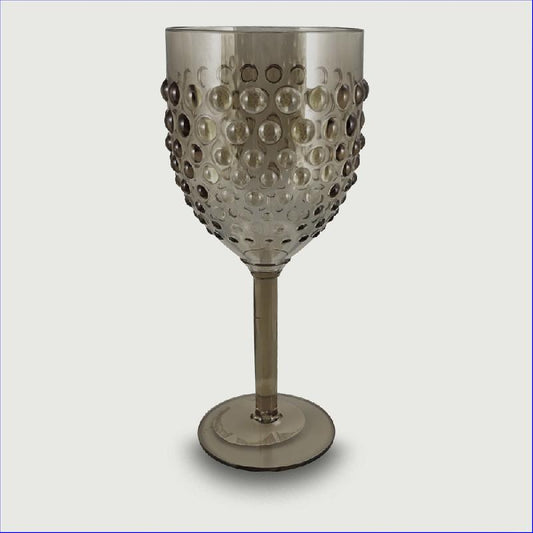 ARCA BUBBLES DOTTED GRIGIO BICCHIERE CON PIEDE CM.8,5X11,5 80144