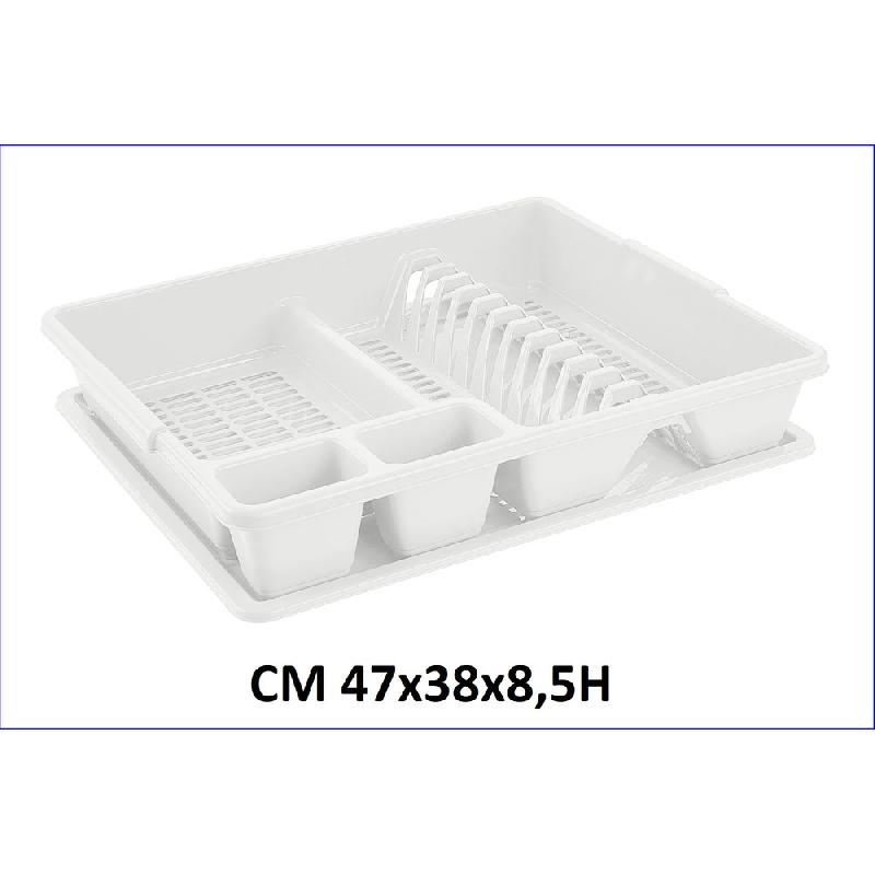 TONTARELLI SCOLAPIATTI CON VASSOIO GRANDE BIANCO CM.47X38X8,5