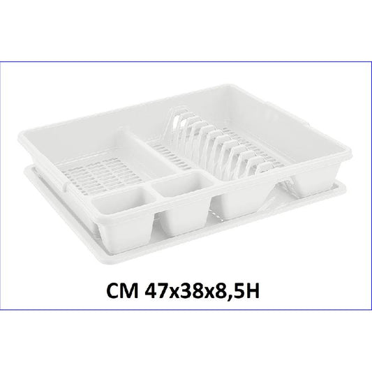 TONTARELLI SCOLAPIATTI CON VASSOIO GRANDE BIANCO CM.47X38X8,5