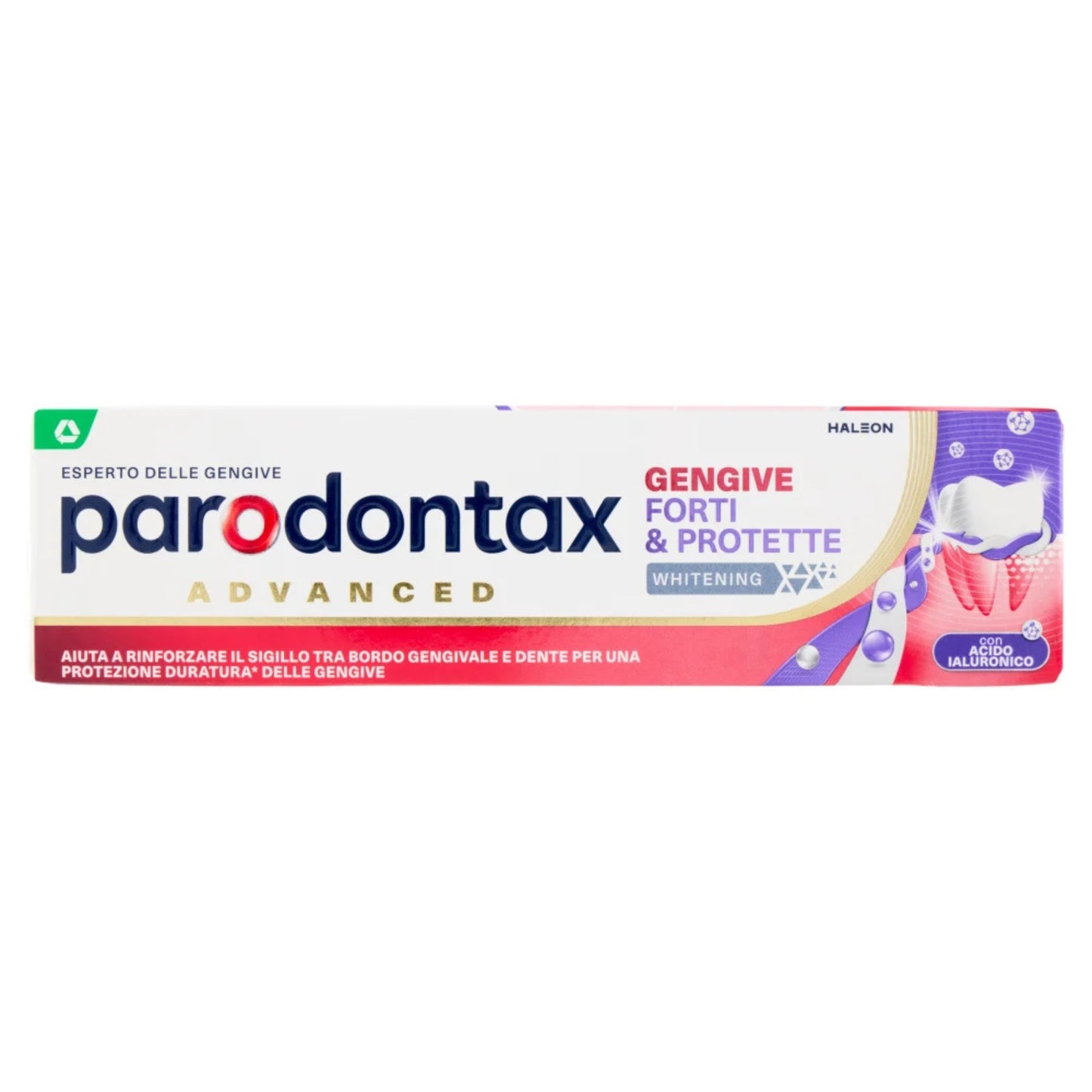 PARODONTAX DENTIFRICIO 75ML ADVANCED GENGIVE FORTI & PROTETTE WHITENING CON ACIDO IALURONICO