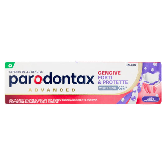 PARODONTAX DENTIFRICIO 75ML ADVANCED GENGIVE FORTI & PROTETTE WHITENING CON ACIDO IALURONICO