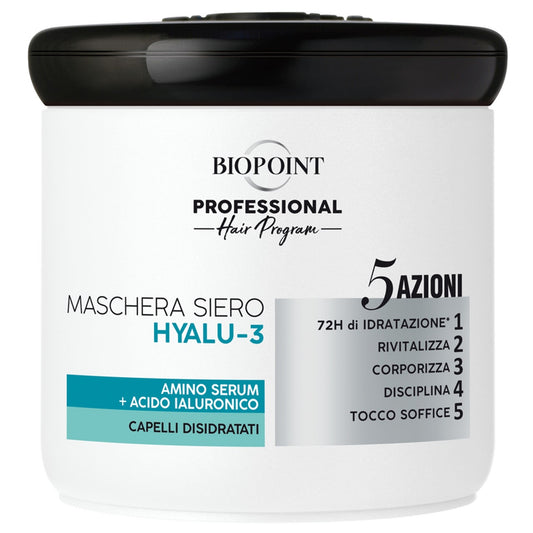 BIOPOINT MASCHERA SIERO 400ML HYALU-3 AMINO SERUM+ACIDO IALURONICO CAPELLI DISIDRATATI