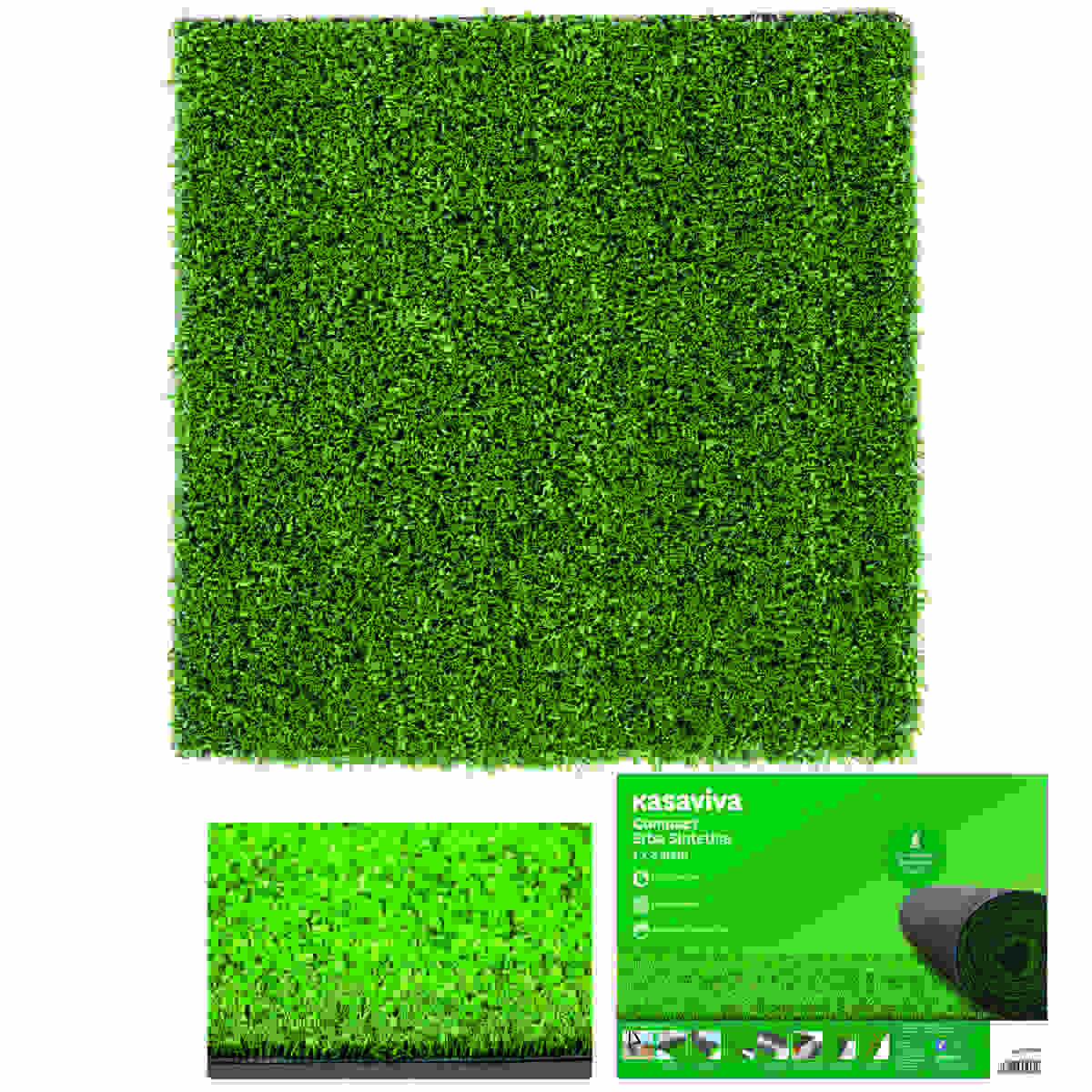 KASAVIVA TAPPETO ERBA SINTETICA COMPACT MM.10 MT.1X2