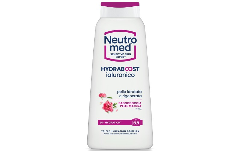 NEUTROMED SENSITIVE SKIN EXPERT BAGNODOCCIA 600ML HYDRABOOST IALURONICO PELLE MATURA PEONIA