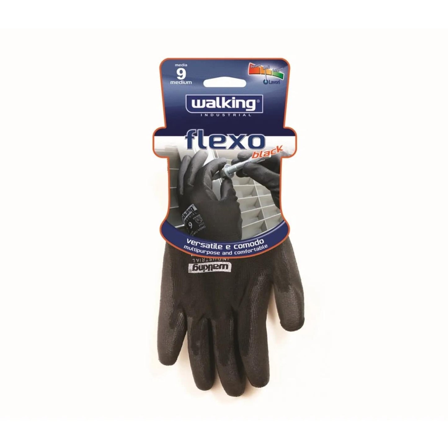 WALKING FLEXO NERO GUANTI TG.8 SMALL